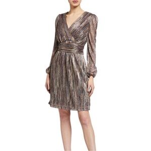 Julia Jordan
V-Neck Metallic-Stripe Knit Dress